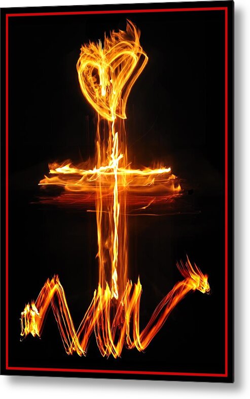 Cross Metal Print featuring the photograph Love Defeats The Serpent by Mark Fuller