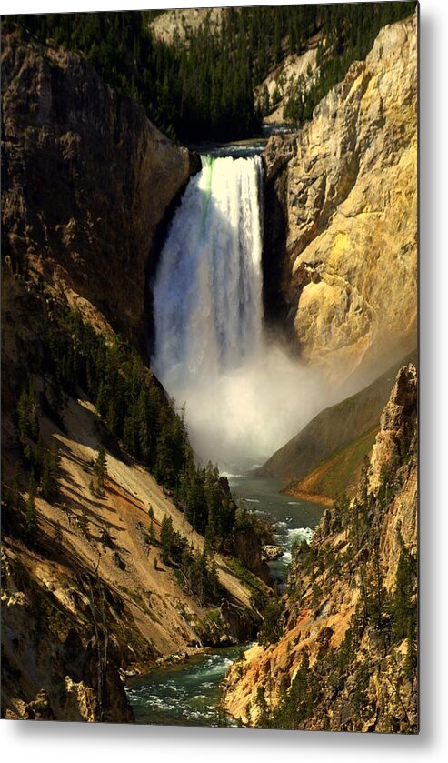 Yellowstone National Park Metal Print featuring the photograph Lower Falls 2 by Marty Koch