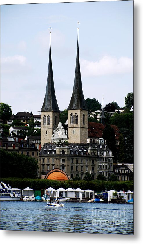 Cathedrals Metal Print featuring the photograph Lucerne Cathedral by Pravine Chester