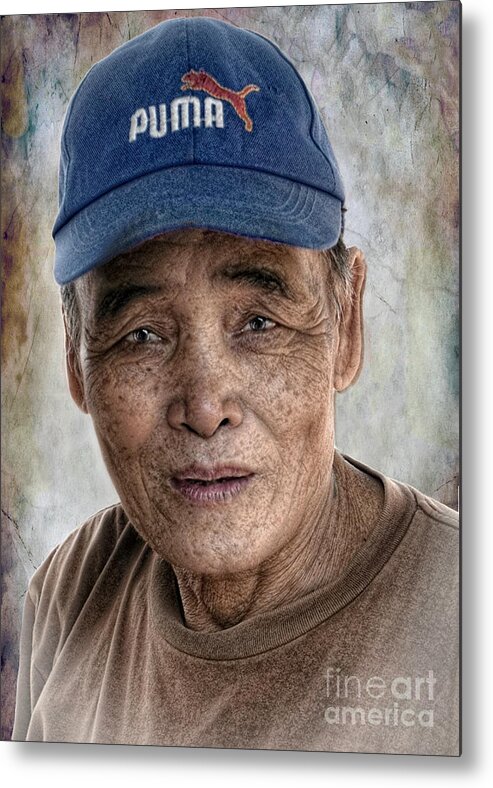 Thailand Metal Print featuring the digital art Man In The Cap by Ian Gledhill