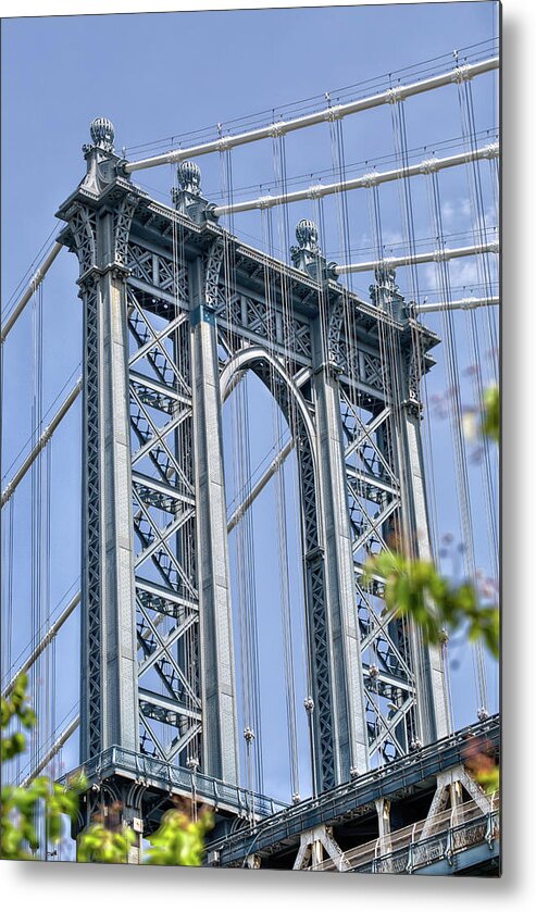 Manhattan Bridge Metal Print featuring the photograph Manhattan Bridge 1 #1 by John Hoey