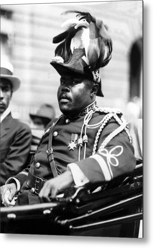 Garvey Metal Print featuring the photograph Marcus Garvey, The Negro Moses, Rides by Everett