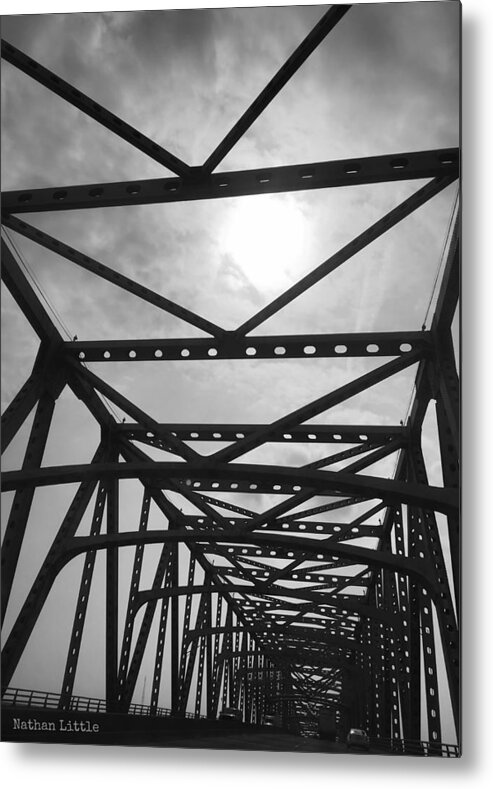 Baton Rouge Metal Print featuring the photograph Mississippi River Bridge by Nathan Little