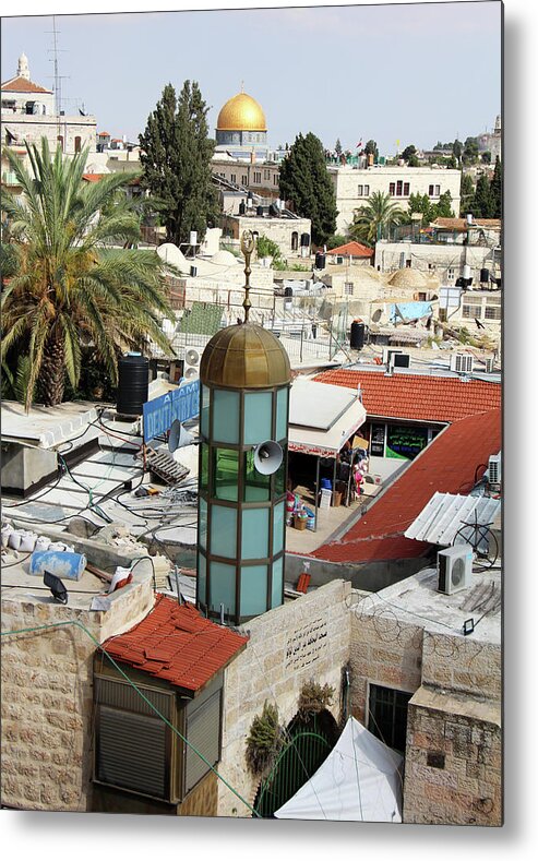 Jerusalem Metal Print featuring the photograph Mosques in Jerusalem by Munir Alawi