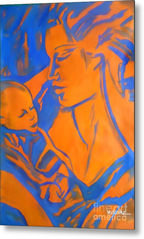 Art Metal Print featuring the painting Motherhood II by Helena Wierzbicki