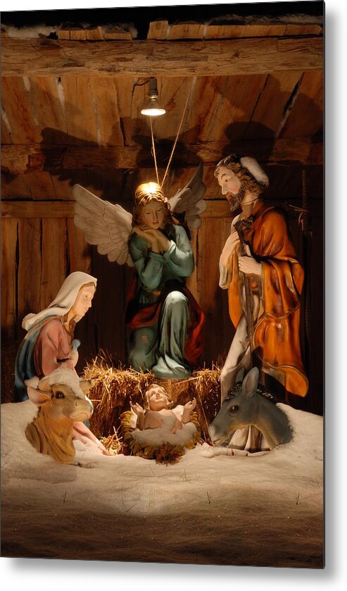 Christmas Metal Print featuring the photograph Nativity by Amanda Jones