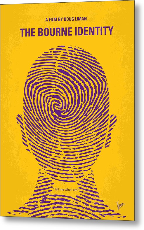 The Metal Print featuring the digital art No439 My The Bourne identity minimal movie poster by Chungkong Art