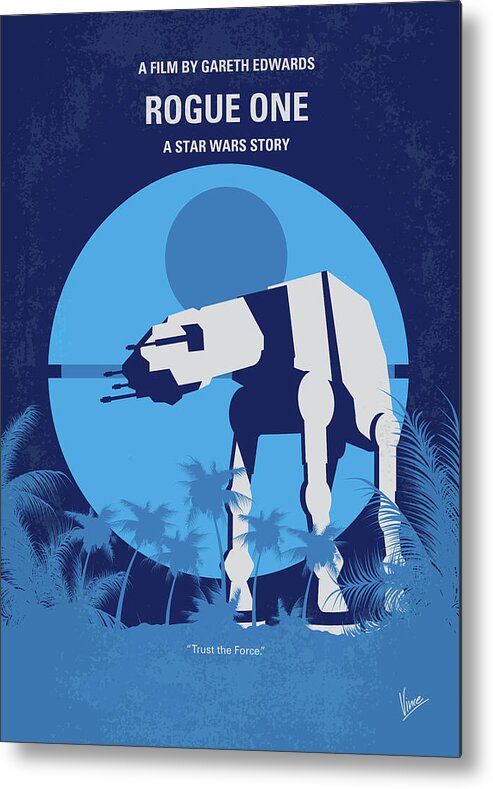 Rogue Metal Print featuring the digital art No819 My Rogue One minimal movie poster by Chungkong Art