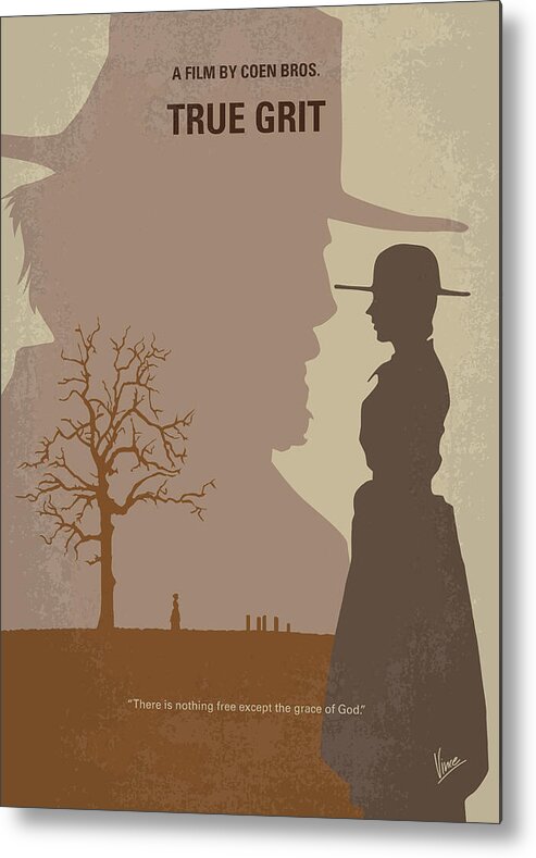 True Grit Metal Print featuring the digital art No860 My True grit minimal movie poster by Chungkong Art