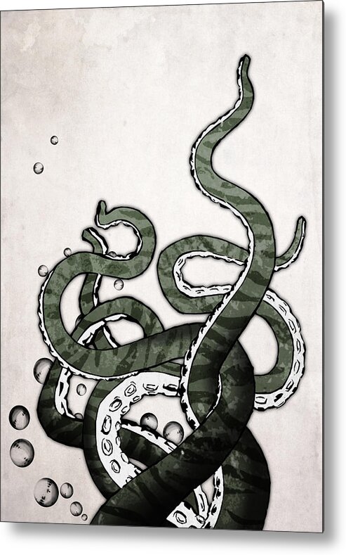 Octopus Metal Print featuring the digital art Octopus Tentacles by Nicklas Gustafsson