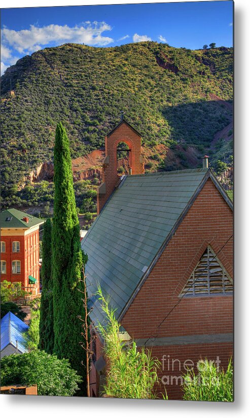 Nature Metal Print featuring the photograph Old Church in Bisbee by Charlene Mitchell