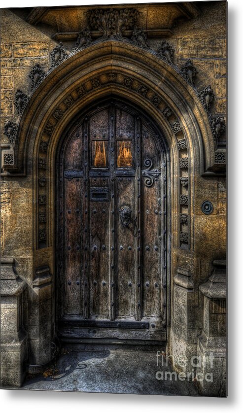 Yhun Suarez Metal Print featuring the photograph Old College Door - Oxford by Yhun Suarez