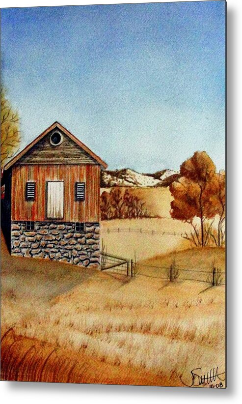 Building Metal Print featuring the painting Old Homestead by Jimmy Smith