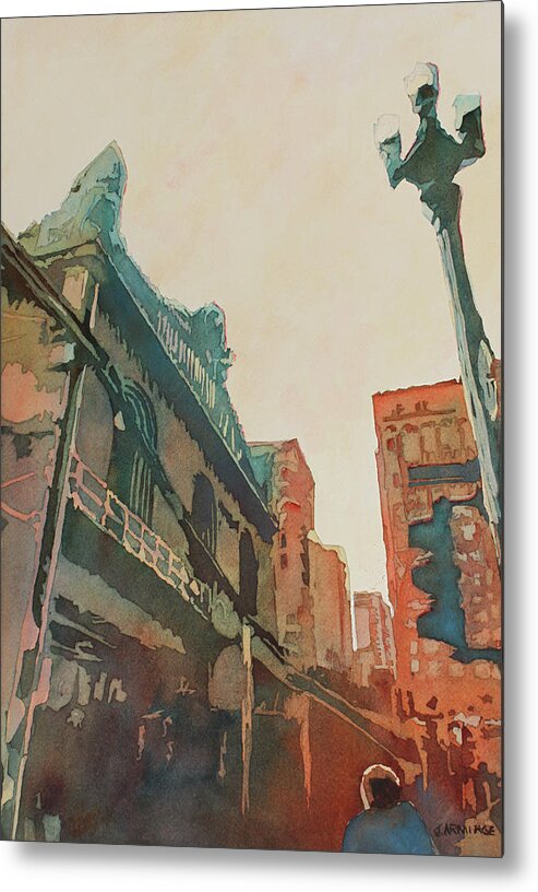 Chicago Metal Print featuring the painting On The Loop by Jenny Armitage