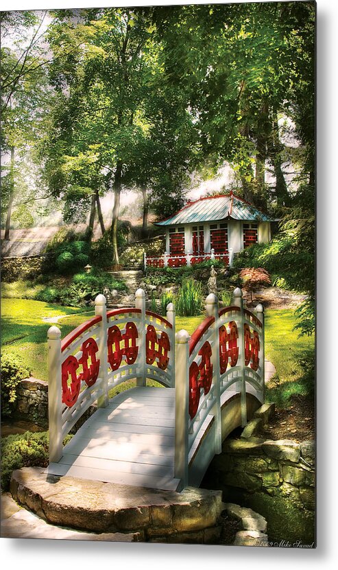 Savad Metal Print featuring the photograph Orient - Bridge - The bridge to the Temple by Mike Savad