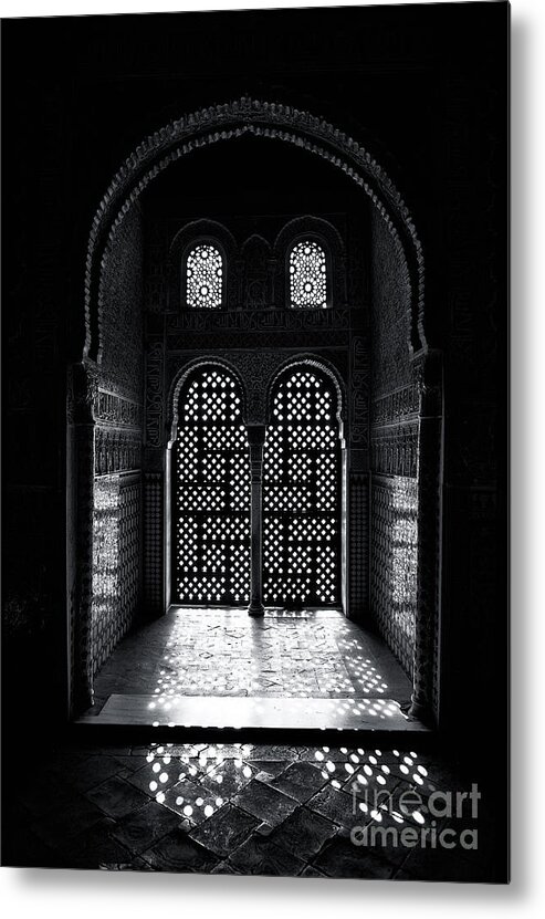 Alhambra Metal Print featuring the photograph Ornate Alhambra window by Jane Rix