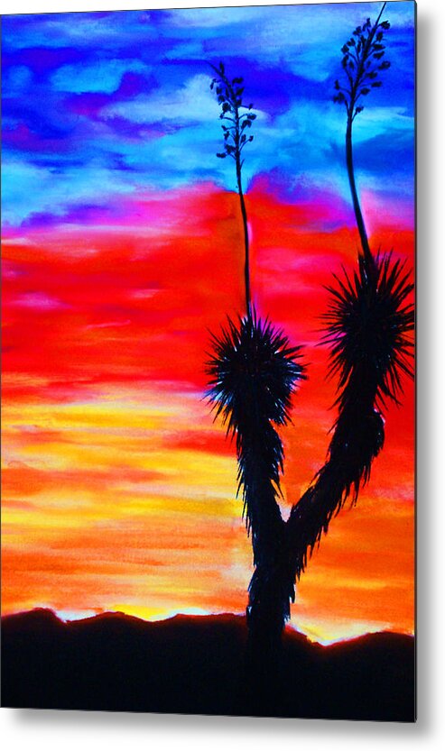 Sunset Metal Print featuring the painting Paso Del Norte Sunset 1 by Melinda Etzold