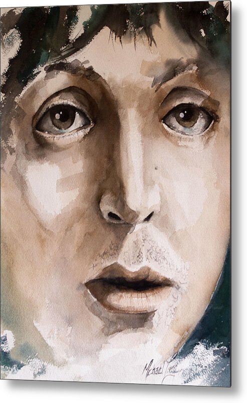 Paul Mccartney Metal Print featuring the painting 'Paul' by Michael Lang