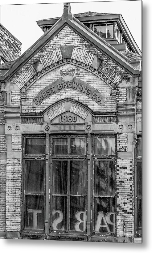 Blue Ribbon Metal Print featuring the photograph PBR in Waiting B/W by Kristine Hinrichs