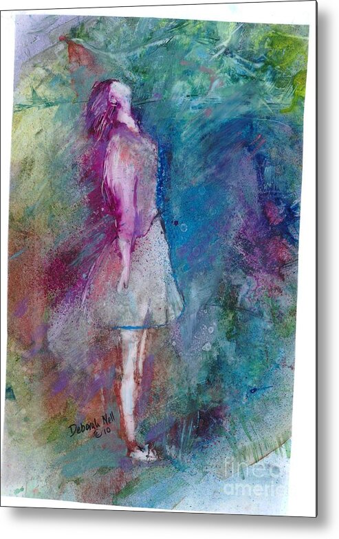 Woman Metal Print featuring the painting Perfect Peace by Deborah Nell