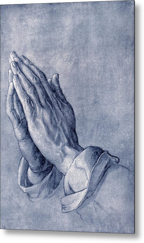 Durer Metal Print featuring the photograph Praying Hands, Art By Durer by Sheila Terry