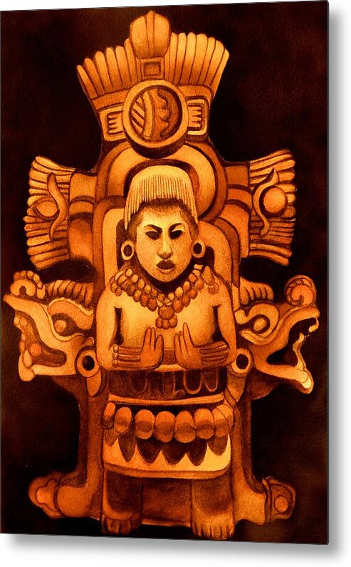 Mexico Metal Print featuring the painting Pre Columbian Series by Susan Santiago