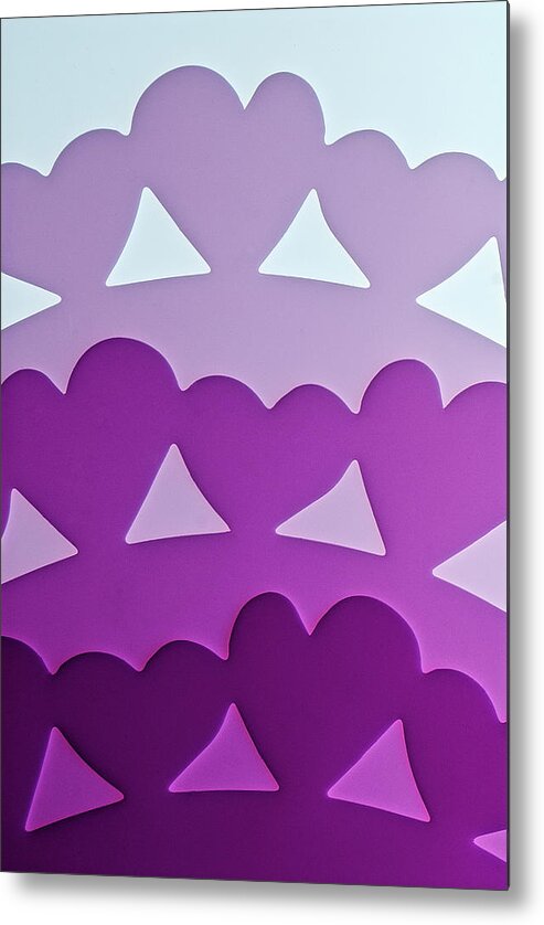 Jigsaw Puzzle Metal Print featuring the photograph Purple Hearts by Carole Gordon