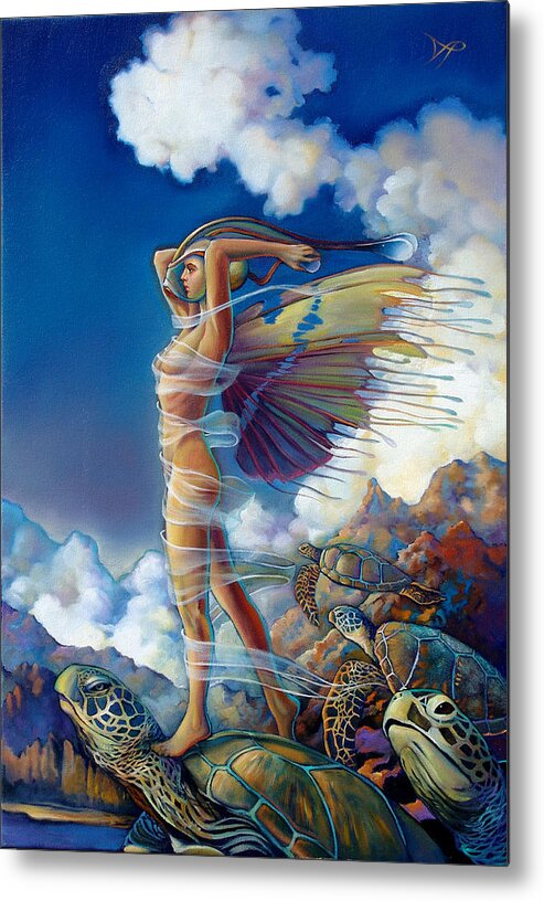Mermaid Metal Print featuring the painting Rapture and the Ecstasea by Patrick Anthony Pierson