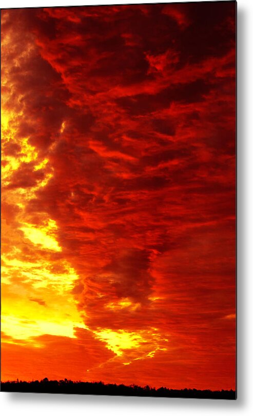 Dawn Sky Metal Print featuring the photograph Red Sky Morning by Irwin Barrett