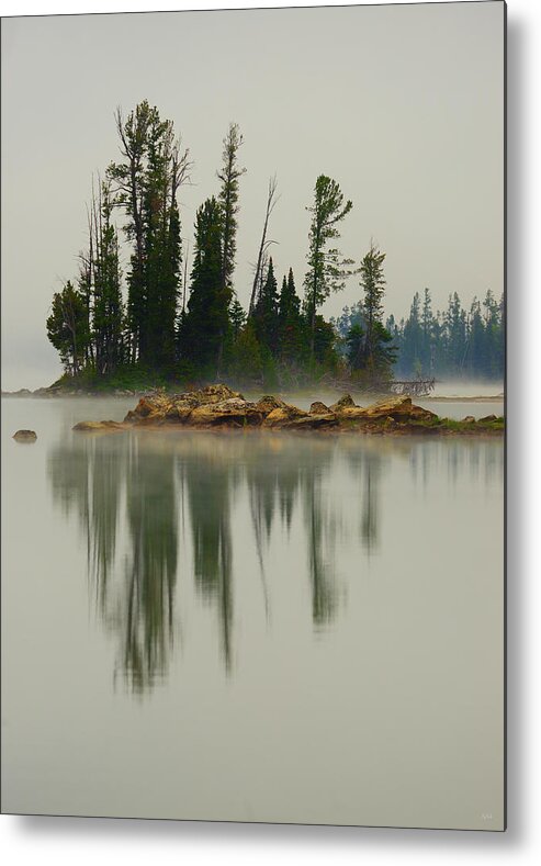 Leigh Lake Metal Print featuring the photograph Reflections On Negative Space by Greg Norrell