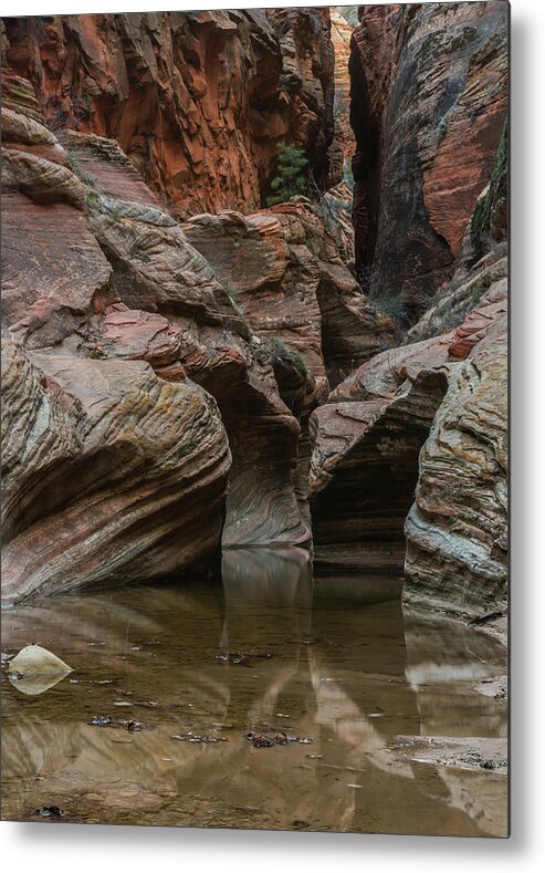 Adventure Metal Print featuring the photograph Reflective Waters in Echo Canyon by Kelly VanDellen