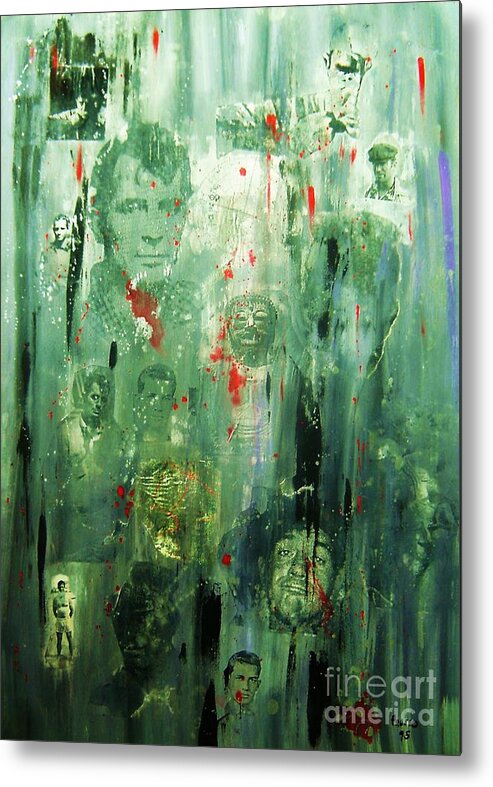 Rememberance Metal Print featuring the painting Remembering Kerouac by Thea Recuerdo