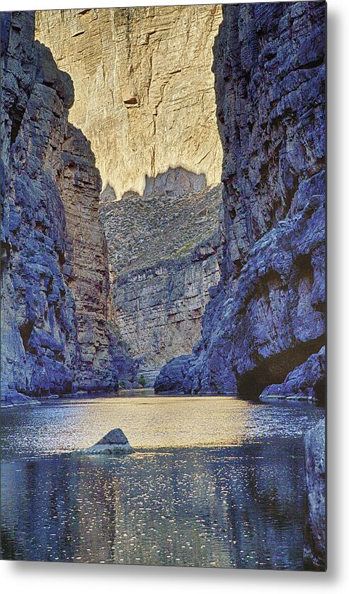 Rio Grande Metal Print featuring the tapestry - textile Rio Grand, Santa Elena Canyon Texas 2 by Kathy Adams Clark
