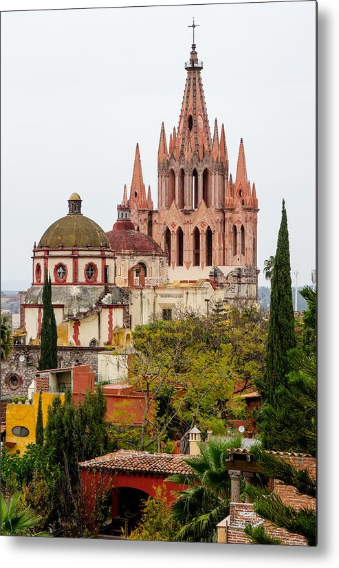 Images Metal Print featuring the photograph Rooftop view of La Parroquia de San Miguel Arcangel by Rob Huntley