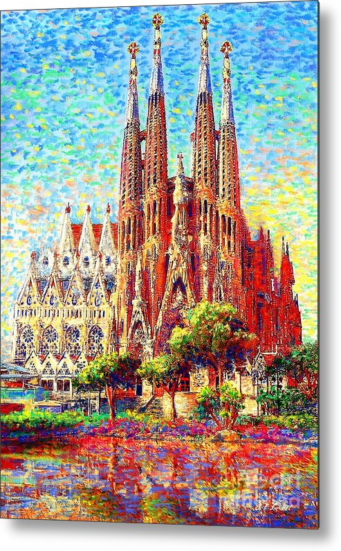 Spain Metal Print featuring the painting Sagrada Familia by Jane Small