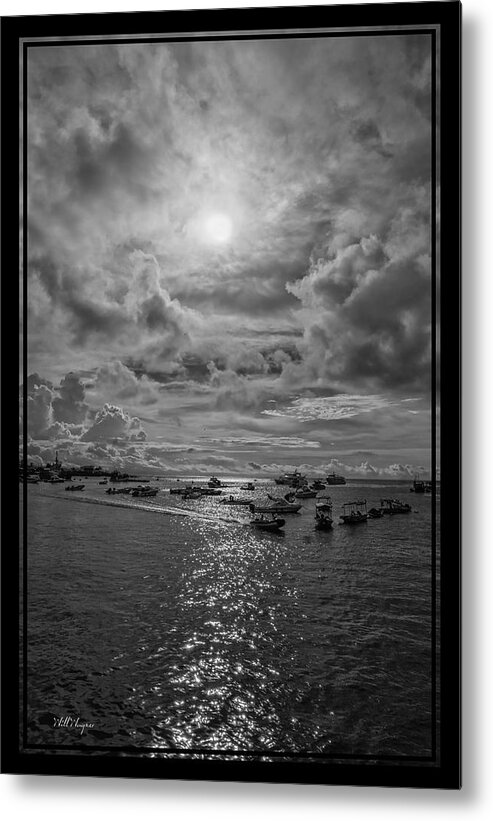 Blac Metal Print featuring the photograph San Cristobal Harbor by Will Wagner