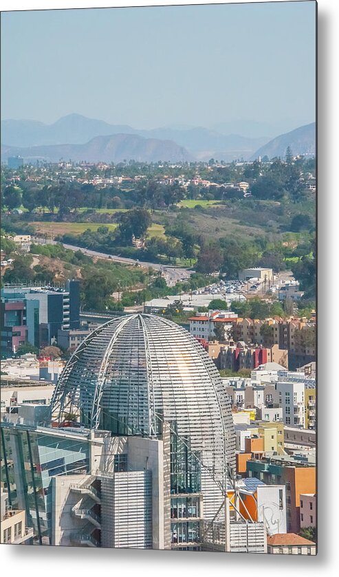 San Diego Metal Print featuring the photograph San Diego Central Library by Pamela Williams