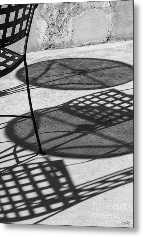 Shadows Metal Print featuring the photograph Shadows Of Outdoor Cafe by Imagery by Charly
