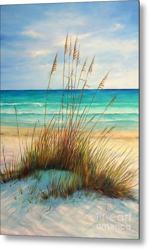 Siesta Key Beach Metal Print featuring the painting Siesta Key Beach Dunes by Gabriela Valencia