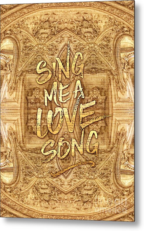 Sing Me A Love Song Metal Print featuring the photograph Sing Me A Love Song Opera Garnier Antique Sheet Music by Beverly Claire Kaiya