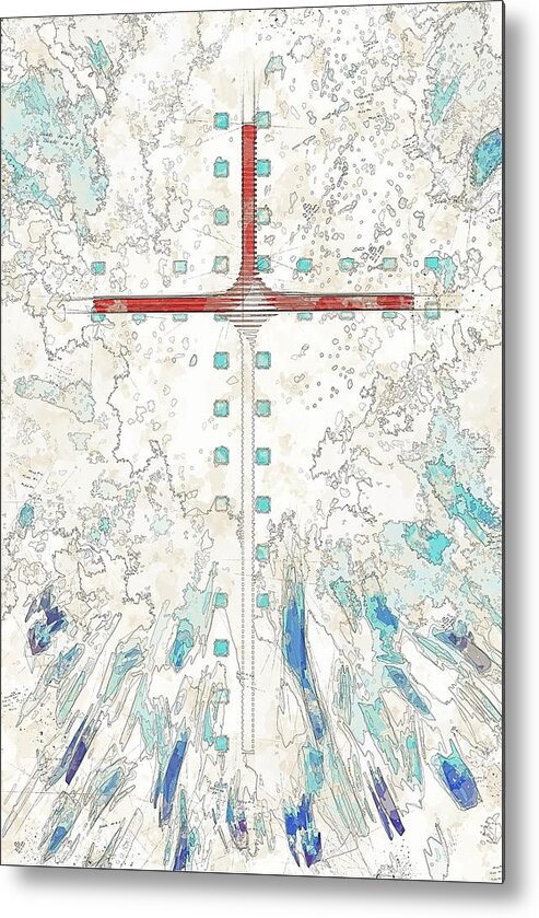 Jesus Metal Print featuring the digital art Sky by Payet Emmanuel