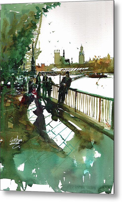 Southbank Metal Print featuring the painting Southbank by Gaston McKenzie