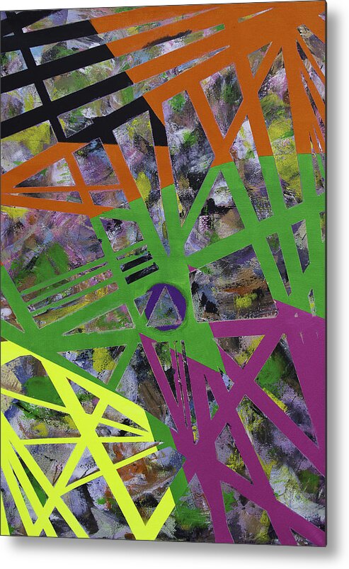 Abstract Metal Print featuring the painting Spankie Walnuts by Julius Hannah