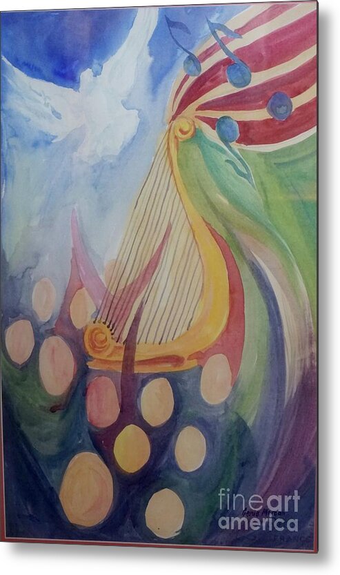 Worship Art Metal Print featuring the painting Spirit of Praise by Genie Morgan