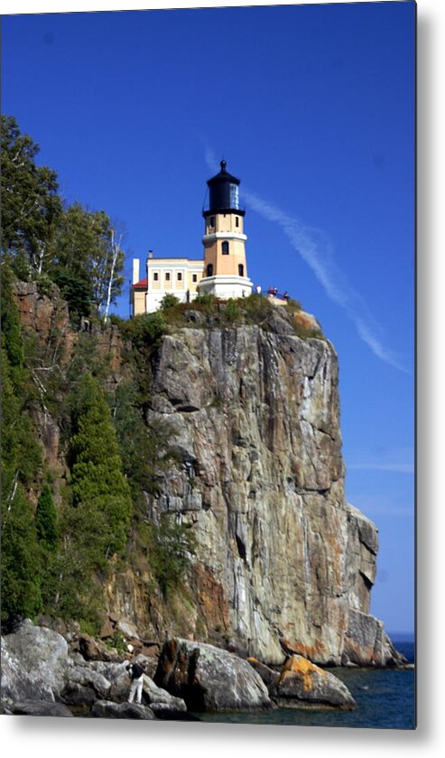 Lighthouse Metal Print featuring the photograph Split Rock 2 by Marty Koch