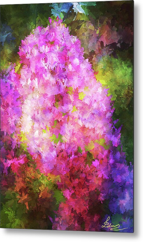 Abstract Metal Print featuring the digital art Spring blossom by Lilia S