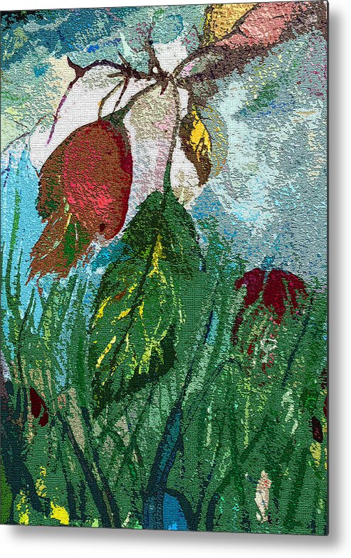 Fruit Metal Print featuring the painting Spring Plum by Mindy Newman
