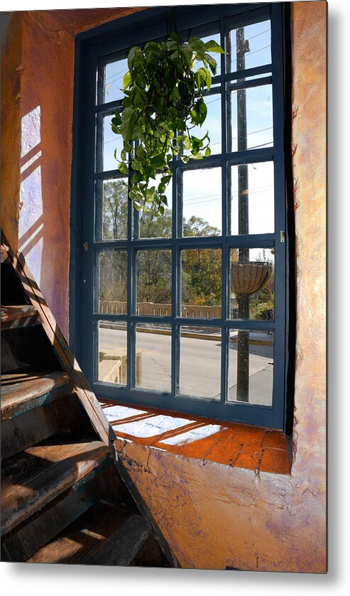 Window Metal Print featuring the photograph Stair Lit by Arthur Fix