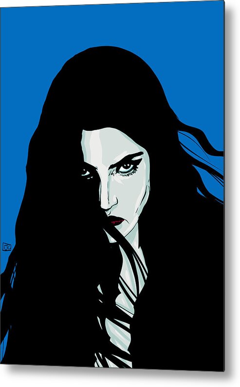 Stare Metal Print featuring the drawing Staring in Anger by Giuseppe Cristiano
