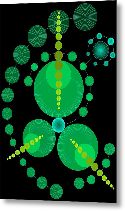 Relief Metal Print featuring the digital art Starship color by DB Artist